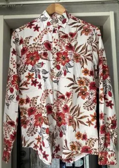 ZARA MAN 花柄シャツ コットン SLIM FIT Sサイズ 夏 メンズのサムネイル
