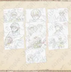 鬼滅の刃 無限列車編 絵巻カフェ 第一期 原画ポストカードセット 我妻善逸