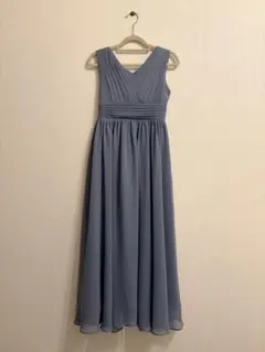 〈美品〉ノースリーブ　ロング　発表会ドレス　ブルー 【140】￼￼
