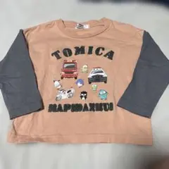 トミカ 長袖カットソー ピンク・グレー
