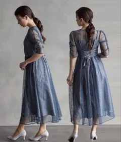 【新品】AIMER ギャザースリーブレースアップドレス／=LOVE 佐々木舞香