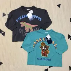 【新品未使用】 BREEZE ブリーズ　長袖Tシャツ　トップス　恐竜　クマ　90