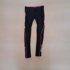 SKINS ストレッチレギンス ブラック/ピンク スキンズレディース