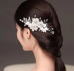 パール ヘアピン 花びら ヘッドドレスヘアアクセサリー 入学式 パーティー