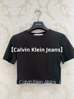 Calvin Klein Jeans 黒 クロップドTシャツ S