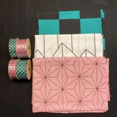 鬼滅の刃柄リボンと端切れセット