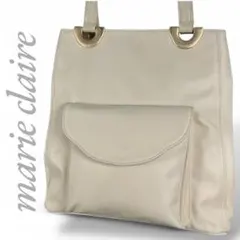 マリクレール トートバッグ ビジネス 肩掛け 通勤 ショルダー アイボリー