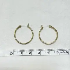 シンプル フープピアス ゴールド　樹脂ピアス