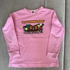 A BATHING APE ピンク 長袖カットソー 120