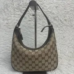 極美品 GUCCI グッチ 154395 GG キャンバス ショルダーバッグ