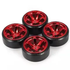 ドリフト タイヤ　ホイール　レッド　TT02 TT01　ホビーラジコン　YD-2のサムネイル