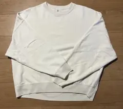 UNIQLO ホワイト クルーネック スウェット