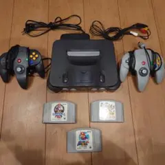 NINTENDO64 本体 コントローラー2台 ゲーム3本セット コード付き