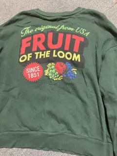 緑トレーナー　フルーツ柄　160