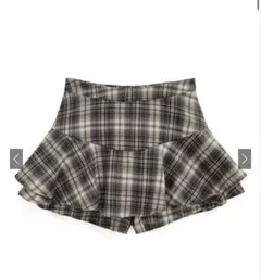 GRL チェック柄フリルスカートパンツ[ks006]