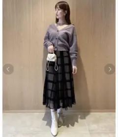 snidel フォックスファーオフショルカーディガン