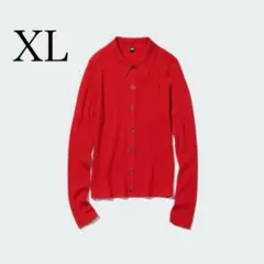 エクストラファインメリノリブポロカーディガン（長袖）