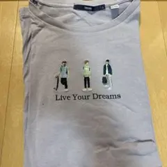 チャオパニック　刺繍デザイン 半袖　Tシャツ 薄紫色