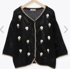 Samantha Mos2 かぎ針花刺繍カーディガン新品未使用！