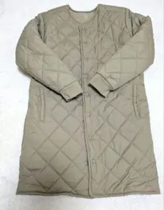 リバーシブルアウター　ベージュ キルティングジャケット コート　ボア