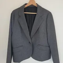 【超美品】グレー　ブレザー　シングルボタン　ジャケット　大きいサイズ