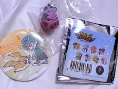 デジモン　パタモン×タケル　缶バッチ　めじるしアクセサリー　ピヨモン