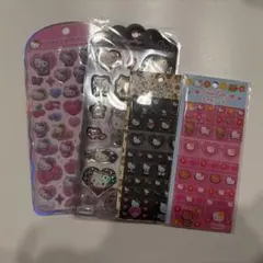 正規品⭐︎キティ　コットンパフィーシール　ジュエリードロップシール　タイルシール