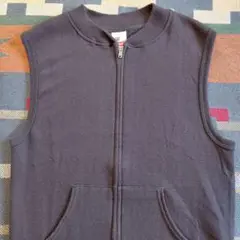 80s USA製 vintage sweat Zip vest