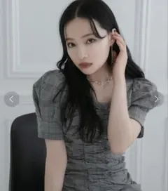 【タグ付き新品】ANDREE チェック柄 半袖ミニワンピース