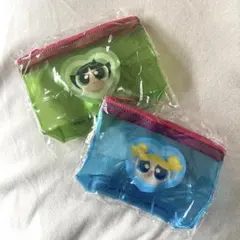 パワーパフ ガールズマチ付きクリアポーチ 2個セット