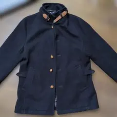 Men's Bigi:メンズビギ　ネイビー ウールハーフコートのサムネイル