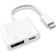 2in1 Type-C USB タイプc 変換アダプタ 急速充電 変換アダプター