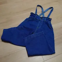 デニムオーバーオール 100cm~ フリル付き
