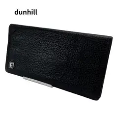 dunhill ダンヒル 長財布 レザー ブラック メンズ 本革 シボ加工