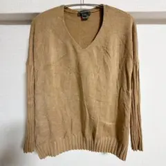 フレンチコネクション ニット Ｖネック 無地 XL 茶 アクリル デートのサムネイル