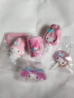サンリオ マイメロ ガチャ 5点セット マスコット ヘアクリップ 未使用