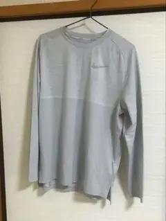 美品　NIKE ナイキ DRI-FIT ランニング長袖Tシャツ グレー L レア
