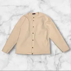 【BACK NUMBER】ノーカラーカーディガン L アイボリー ジャケット