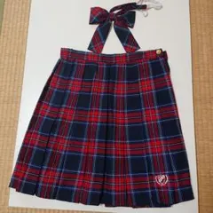 PINK latte ピンクラテ 160cm チェックスカート リボン付き