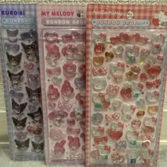 ボンボンドロップシール　サンリオ　クロミ　マイメロ　キティ　大　第二段