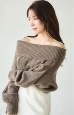 エメイン　フォックスカシミヤオフショル2wayニット 2026年最新】aimein フォックスカシミヤオフショル2wayニットの人気
