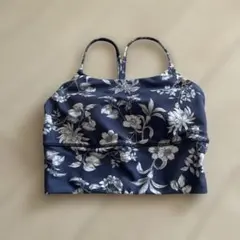 ネイビー フローラル ヨガウェア