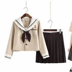 ベージュセーラー服上下セット