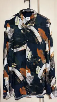 【コンのお家様】ZARA 柄シャツ　Lサイズ　渋谷龍太風のサムネイル