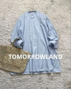 SALE★トゥモローランド バンドカラー チュニックブラウス オーバーサイズのサムネイル