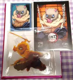 鬼滅の刃 無限城編 嘴平伊之助 キービジュアル アクリルスタンド 箔押しカード