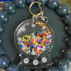 ハンドメイド レジン チャーム スノードーム型