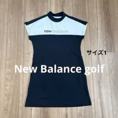 【美品】New Balance ゴルフウェア　半袖モックネックワンピースのサムネイル