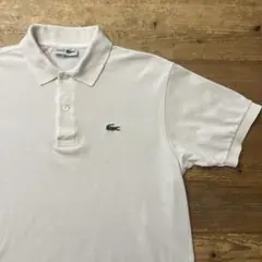 70s 80s フレラコ ラコステ ポロシャツ ホワイト 白 フレンチラコステ LACOSTE - 70s 80s フレラコ ラコステ ポロシャツ ホワイト 白