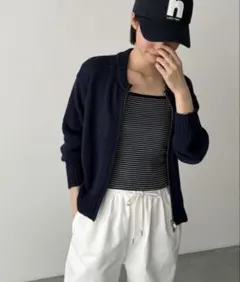 CANAL JEAN 【El mar】クルーネックジップニットカーディガンのサムネイル